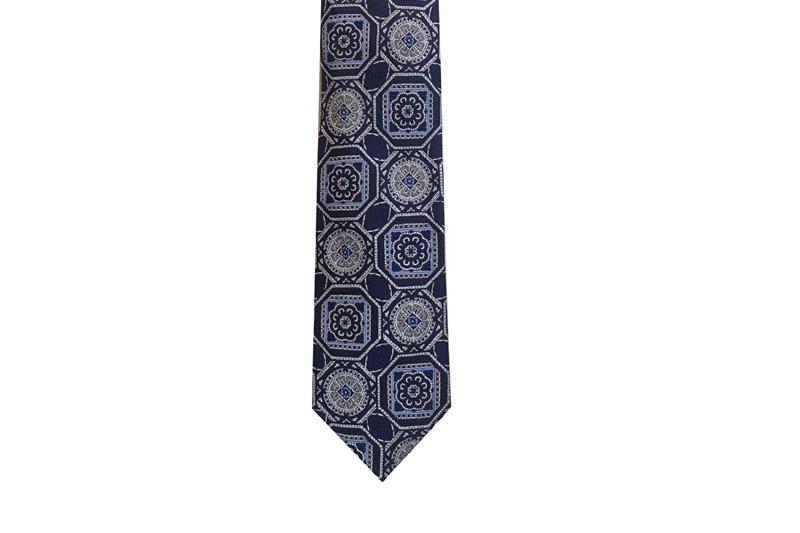 EXTIE21001 Navy Silk Fashion Jacquard Neckties   